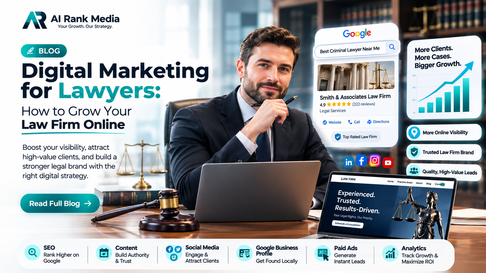 AI Rank Media Digital Marketing for Lawyers: How to Grow Your Law Firm Online