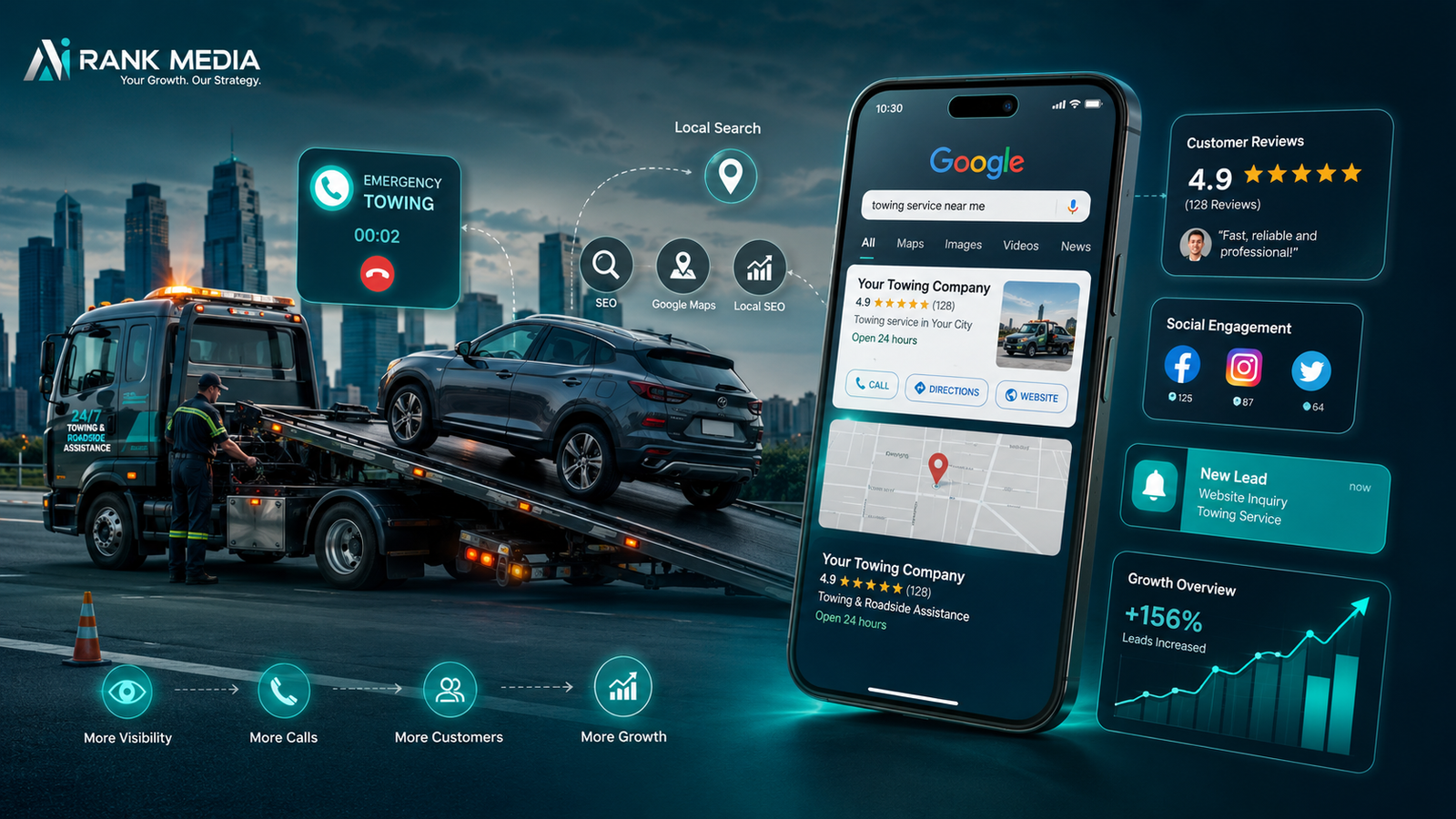 Digital Marketing for Towing Services: Proven Strategies to Get More Calls and Customers