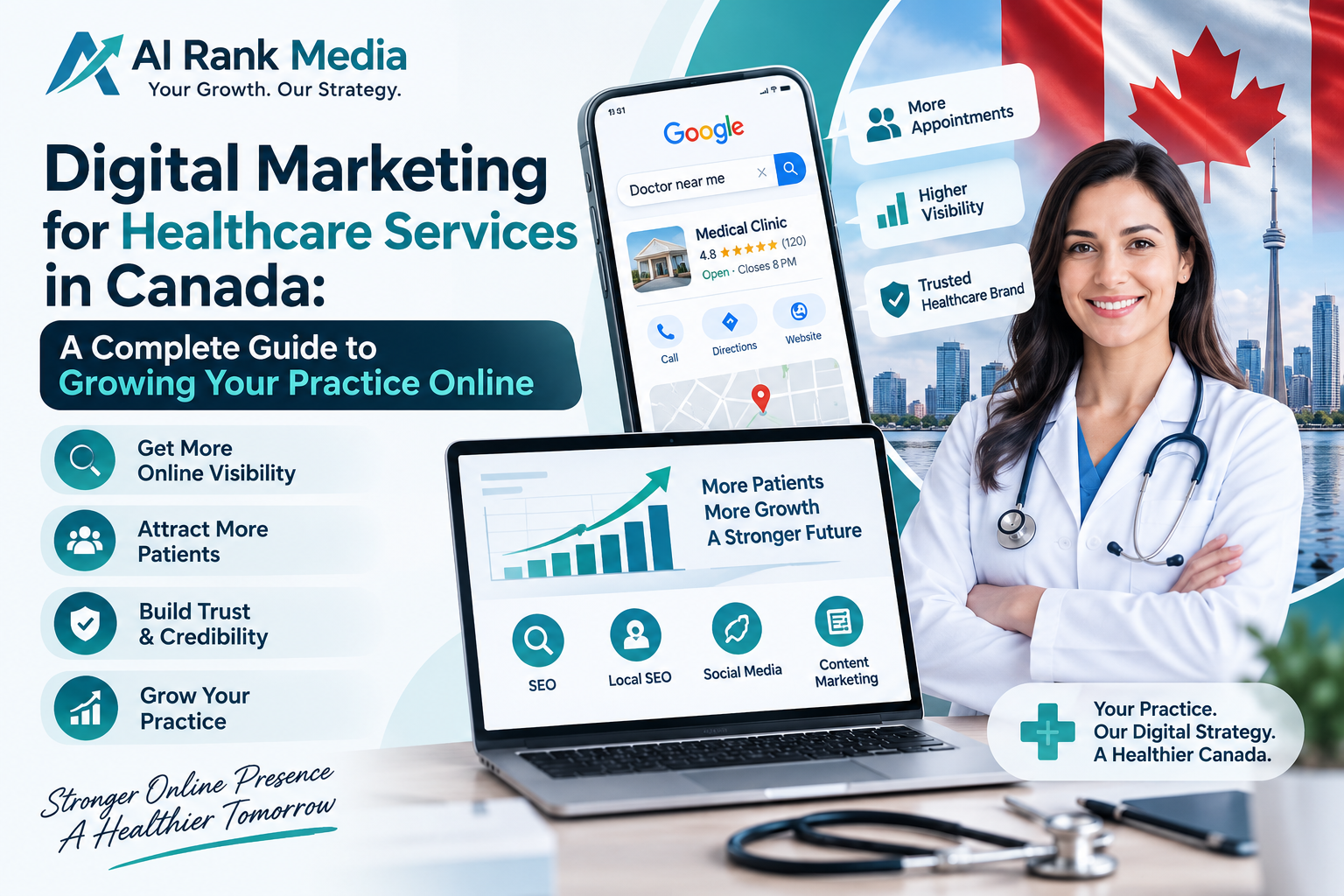 AI Rank Media Digital Marketing for Healthcare Services in Canada: Grow Your Practice Online